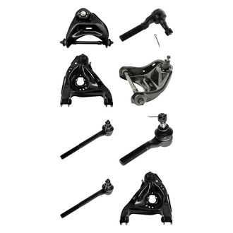 TRQ® - Front Lower and Upper Control Arm with Ball Joint and Tie Rod End Kit
