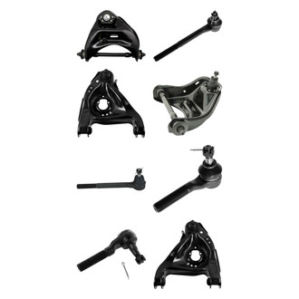 TRQ® - Front Lower and Upper Control Arm with Ball Joint and Tie Rod End Kit