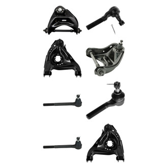 TRQ® - Front Lower and Upper Control Arm with Ball Joint and Tie Rod End Kit
