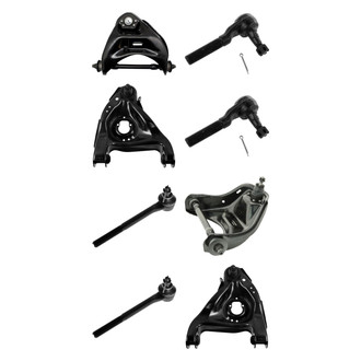 TRQ® - Front Lower and Upper Control Arm with Ball Joint and Tie Rod End Kit