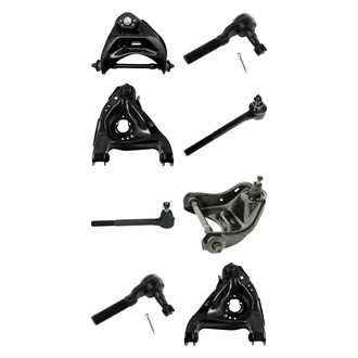 TRQ® - Front Lower and Upper Control Arm with Ball Joint and Tie Rod End Kit