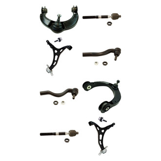 TRQ® - Front Lower and Upper Control Arm with Ball Joint and Tie Rod End Kit