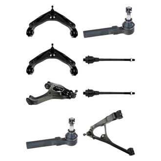 TRQ® - Front Lower and Upper Control Arm with Ball Joint and Tie Rod End Kit