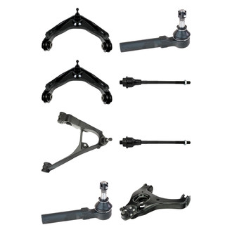 TRQ® - Front Lower and Upper Control Arm with Ball Joint and Tie Rod End Kit