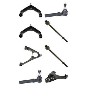 TRQ® - Front Lower and Upper Control Arm with Ball Joint and Tie Rod End Kit
