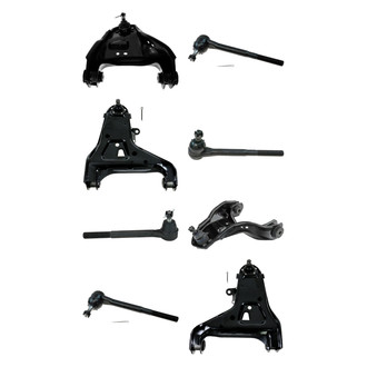 TRQ® - Front Lower and Upper Control Arm with Ball Joint and Tie Rod End Kit
