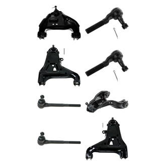 TRQ® - Front Lower and Upper Control Arm with Ball Joint and Tie Rod End Kit