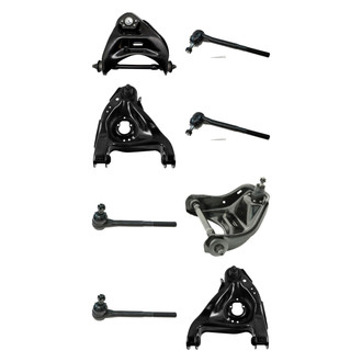 TRQ® - Front Lower and Upper Control Arm with Ball Joint and Tie Rod End Kit