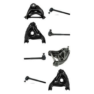 TRQ® - Front Lower and Upper Control Arm with Ball Joint and Tie Rod End Kit