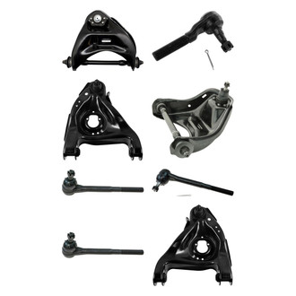 TRQ® - Front Lower and Upper Control Arm with Ball Joint and Tie Rod End Kit