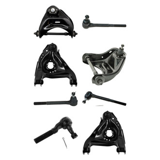 TRQ® - Front Lower and Upper Control Arm with Ball Joint and Tie Rod End Kit
