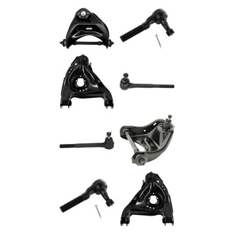 TRQ® - Front Lower and Upper Control Arm with Ball Joint and Tie Rod End Kit