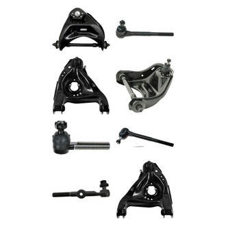 TRQ® - Front Lower and Upper Control Arm with Ball Joint and Tie Rod End Kit