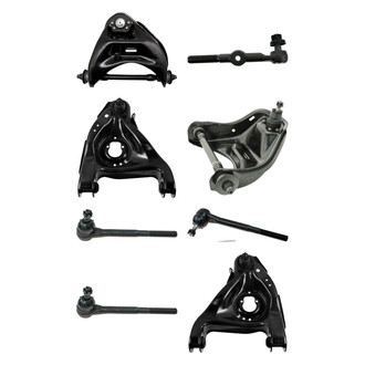 TRQ® - Front Lower and Upper Control Arm with Ball Joint and Tie Rod End Kit