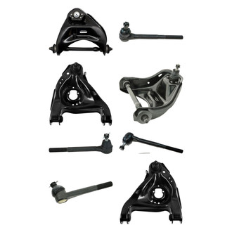 TRQ® - Front Lower and Upper Control Arm with Ball Joint and Tie Rod End Kit