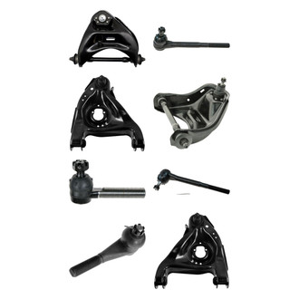 TRQ® - Front Lower and Upper Control Arm with Ball Joint and Tie Rod End Kit