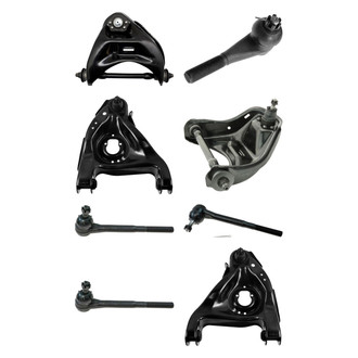 TRQ® - Front Lower and Upper Control Arm with Ball Joint and Tie Rod End Kit