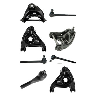 TRQ® - Front Lower and Upper Control Arm with Ball Joint and Tie Rod End Kit