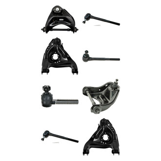 TRQ® - Front Lower and Upper Control Arm with Ball Joint and Tie Rod End Kit