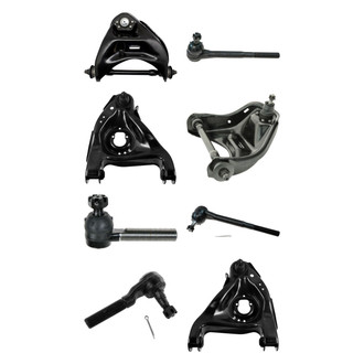 TRQ® - Front Lower and Upper Control Arm with Ball Joint and Tie Rod End Kit