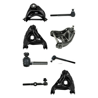 TRQ® - Front Lower and Upper Control Arm with Ball Joint and Tie Rod End Kit