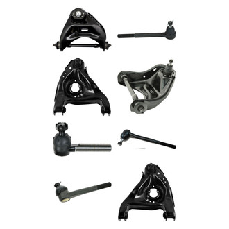 TRQ® - Front Lower and Upper Control Arm with Ball Joint and Tie Rod End Kit