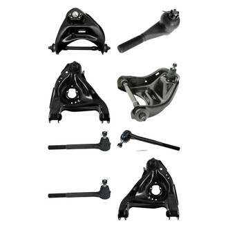 TRQ® - Front Lower and Upper Control Arm with Ball Joint and Tie Rod End Kit