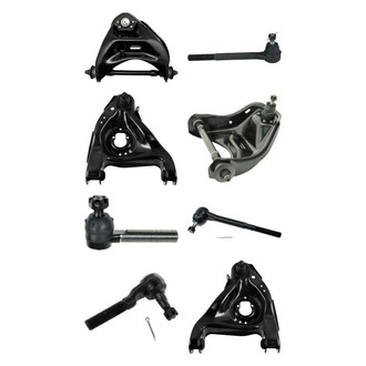 TRQ® - Front Lower and Upper Control Arm with Ball Joint and Tie Rod End Kit