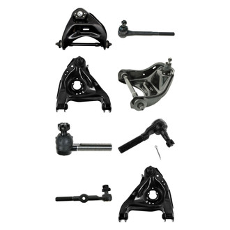 TRQ® - Front Lower and Upper Control Arm with Ball Joint and Tie Rod End Kit