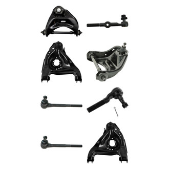 TRQ® - Front Lower and Upper Control Arm with Ball Joint and Tie Rod End Kit