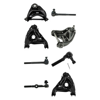 TRQ® - Front Lower and Upper Control Arm with Ball Joint and Tie Rod End Kit