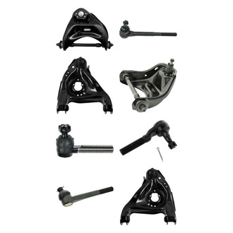 TRQ® - Front Lower and Upper Control Arm with Ball Joint and Tie Rod End Kit