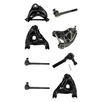 TRQ® - Front Lower and Upper Control Arm with Ball Joint and Tie Rod End Kit