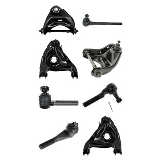 TRQ® - Front Lower and Upper Control Arm with Ball Joint and Tie Rod End Kit