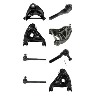 TRQ® - Front Lower and Upper Control Arm with Ball Joint and Tie Rod End Kit