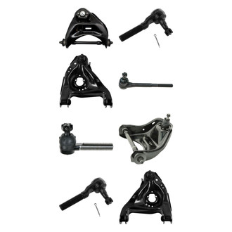 TRQ® - Front Lower and Upper Control Arm with Ball Joint and Tie Rod End Kit