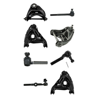TRQ® - Front Lower and Upper Control Arm with Ball Joint and Tie Rod End Kit