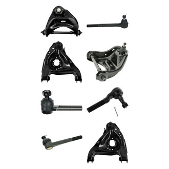 TRQ® - Front Lower and Upper Control Arm with Ball Joint and Tie Rod End Kit