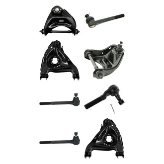 TRQ® - Front Lower and Upper Control Arm with Ball Joint and Tie Rod End Kit