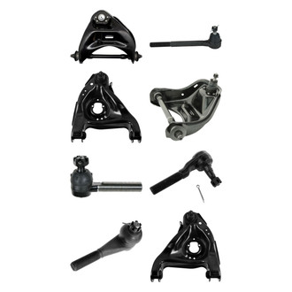 TRQ® - Front Lower and Upper Control Arm with Ball Joint and Tie Rod End Kit