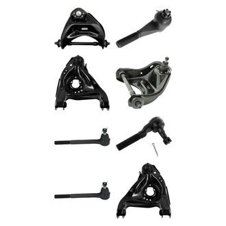 TRQ® - Front Lower and Upper Control Arm with Ball Joint and Tie Rod End Kit