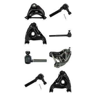TRQ® - Front Lower and Upper Control Arm with Ball Joint and Tie Rod End Kit