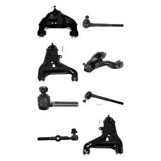 TRQ® - Front Lower and Upper Control Arm with Ball Joint and Tie Rod End Kit