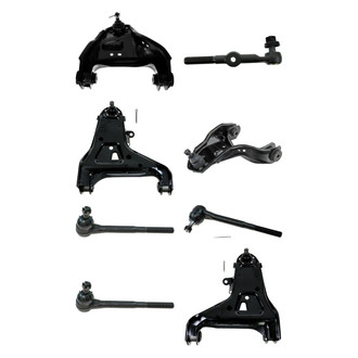 TRQ® - Front Lower and Upper Control Arm with Ball Joint and Tie Rod End Kit