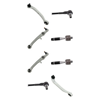 TRQ® - Front Lower and Upper Control Arm with Ball Joint and Tie Rod End Kit