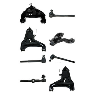 TRQ® - Front Lower and Upper Control Arm with Ball Joint and Tie Rod End Kit
