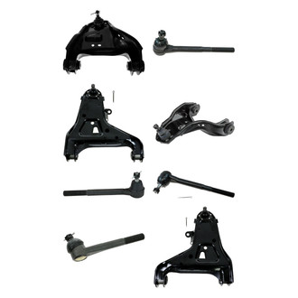 TRQ® - Front Lower and Upper Control Arm with Ball Joint and Tie Rod End Kit
