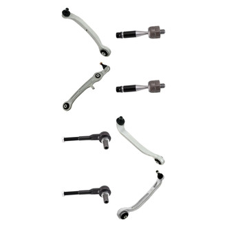 TRQ® - Front Lower and Upper Control Arm with Ball Joint and Tie Rod End Kit
