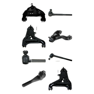 TRQ® - Front Lower and Upper Control Arm with Ball Joint and Tie Rod End Kit