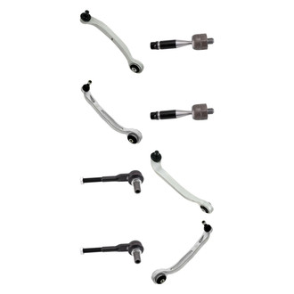 TRQ® - Front Lower and Upper Control Arm with Ball Joint and Tie Rod End Kit